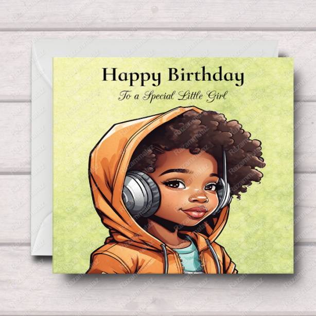Black Girl Birthday Card N